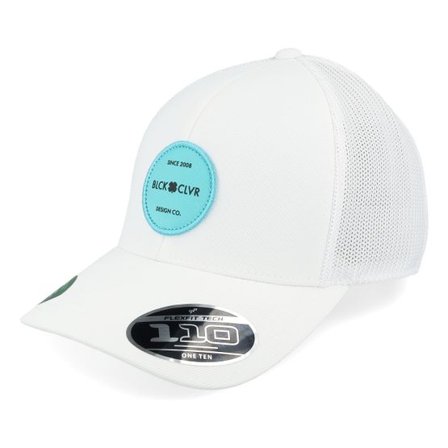 Black Clover - Vit trucker Keps - Engraved 4 White Hat W White Mesh W Patch Trucker @ Hatstore