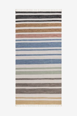 KM Home - Bomuldstæppe Pastell - Flerfarvet - Bomulds- & kludetæpper - 75X220 - Fra Homeroom