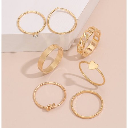 Moderne kvinders åbne ring led ring pinky ring sæt Amazon