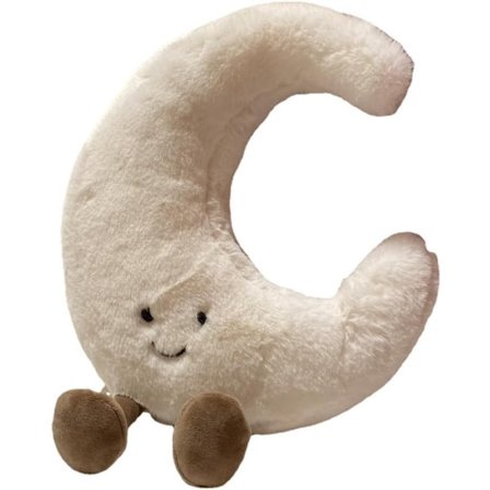 Ny Måne Plyslegetøj, Bløde Puder til Sofaen, Kælen Dukkelegetøj som Rumdekoration til Børn (Måne)