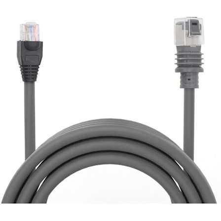 Satellit Ethernet-kabel, Rektangulær Erstatning Vandtæt Bærbar til Mini Rektangulær Satellit Grå (2m / 7ft)