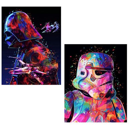2st,5d Full Round Drill Diamond Painting Kit Art Craft,star Wars Flerfärgad 2