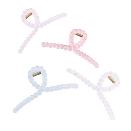 4 stk. skridsikre, matte, gennemsigtige hårklemmer til damer, gribeklemme til baghovedet, hårhajklemme, akryl frostede hårklemmer, hårnåle, 