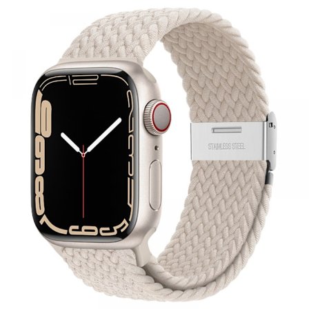 Elastisk flätad ögla för Apple Watch-armband 38 mm 40 mm 41 mm kvinnor/män, Solace Elastics Stretch Nylon Sport Strap armband för iWatch-band serier
