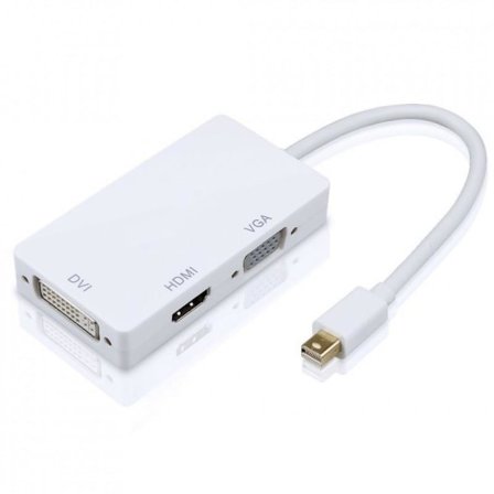 Thunderbolt Mini DP displayport til HDMI DVI VGA, 3 i 1, til macbook