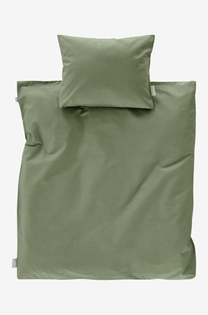 Jotex - Percale Baby Sengesett Vogn/vugge - Økologisk Kaki - ZACK - Kjøp Sengesett til barn hos Jotex