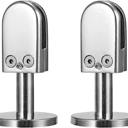 Lasinen porraskiinnike, 2 kpl 6-8 mm lasikiinnike, lasikiinnike valmistettu 304 ruostumattomasta teräksestä, lasikaide