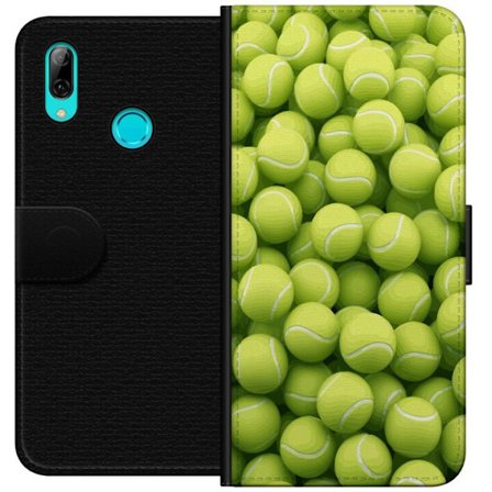 Kompatibel Tegnebogsetui til Huawei Huawei P smart 2019 Mønster af grønne tennisbolde i høj detalje, sporty motiv med gentagende tekstur og stærke