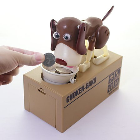 Min hund spargris - Robot myntätande leksak sparbössa kreativ