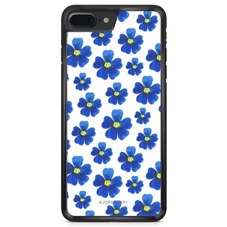 Bjornberry Skal iPhone 8 Plus - Blå Blommor