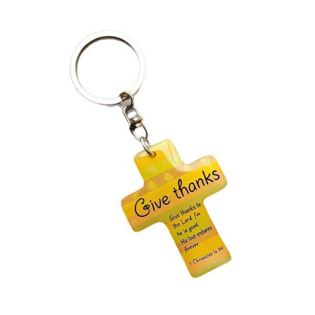 Faith Nyckelring i Trä för Gåvor Året Runt