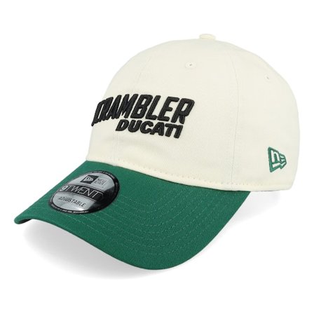 New Era - Motor Wit unconstructed Cap - Ducati Scrambler 9TWENTY Off White/Evergreen Dad Cap @ Hatstore