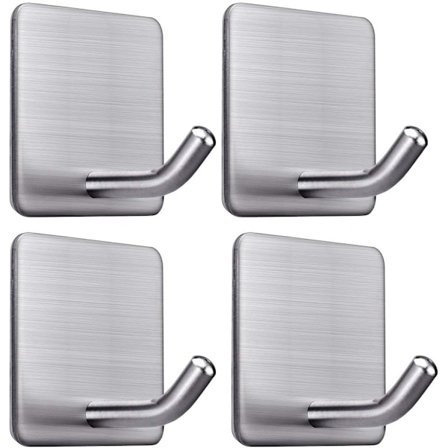 Tehokkaat itseliimautuvat pyyhekoukut, seinäkoukut, ruostumattomasta teräksestä valmistetut vedenpitävät liimakoukut kylpyhuoneen, keittiön ja kodin 