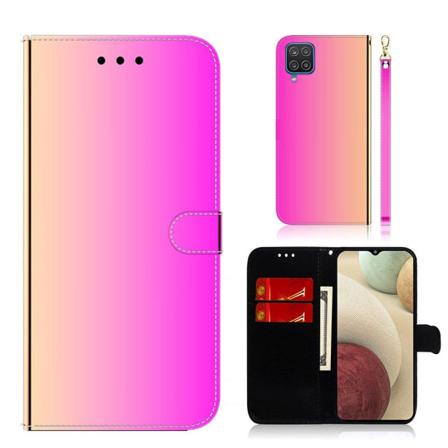 Mirror Samsung Galaxy A12 5G flip case - Ruusu Pink