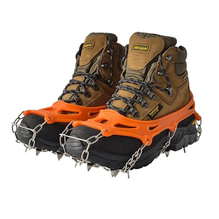 L-størrelse 19 tænder rustfrit stål skridsikre pigge egnet til sne- og isvandring