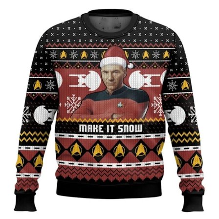 ST Kaptajn Picard, Star Trek Film 2026 Ny Jul Glædelig Grim Julegave Dame Herre Mode Par Hættetrøje Sweatshirt