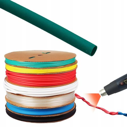 Grøn Krympeslange 15Mm 1M – Selvslukkende | 2:1 Krympeforhold | til El og Bil