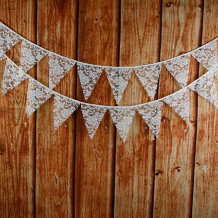 3 meter blonder flagg girlander, vimpel banner for bryllupsdekorasjon