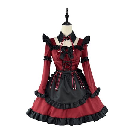 Kvinders Lolita Gothic Kjole med Vintage Bue-Rynke Steampunk Kjole