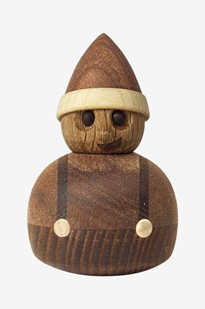 Spring Copenhagen - Puinen koriste Elfonzo tonttu 8 cm - Luonnonväri - Sisustus - - Homeroom