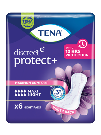 Tena Discreet Maxi Night, 6 stk.