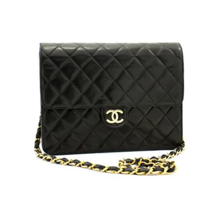Chanel Vintage, Pre-owned Leather Flap Bag Zwart, Dames, Maat:ONE Size,leer