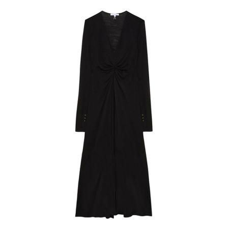 Patrizia Pepe Midi Kjole Sort, Dame
