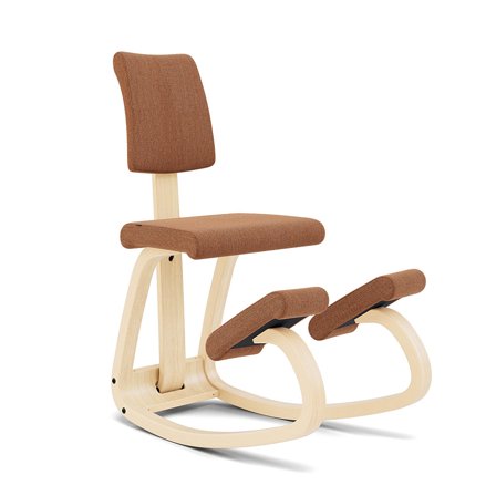 Varier Furniture Variable Plus - Orange Wool - Natural base