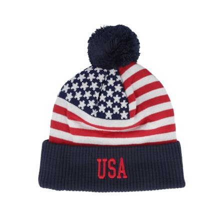 CCM - Azul pom Beanie - USA Flag Team Knit Navy Pom @ Hatstore