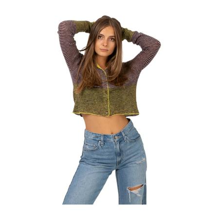 Alysi, Cardigan light mohair mix Paars, Dames, Maat:S
