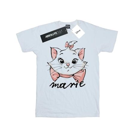 Disney Girls The Aristocats Marie Sketch Face Bomull T-shirt 12 White 12-13 Years