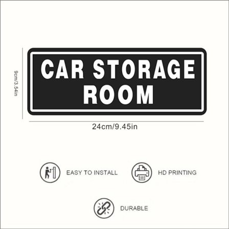 Selvklæbende sort overvågningsadvarselssæt – PET advarselsmærker, 4 stk (24cm x 9cm)