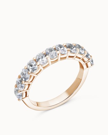 Alliancering Lovisa Ovala Laboratoriedyrkede Diamanter 18K Rosaguld