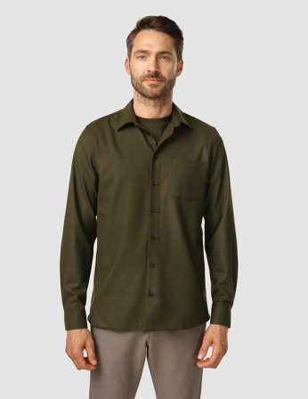 Shaping New Tomorrow - Casual Shirt - Forest Green - Herre - Størrelse S