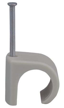 Castor Plastklips rund C14-20 grå 15pk