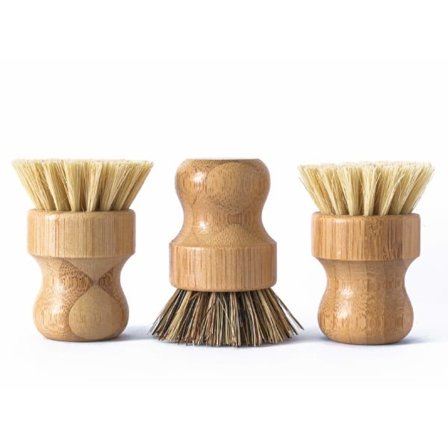 2-pack Naturlig Bambu Diskborste för Diskning