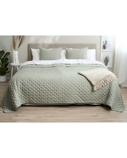 Sengeteppe ensfarget Grønn