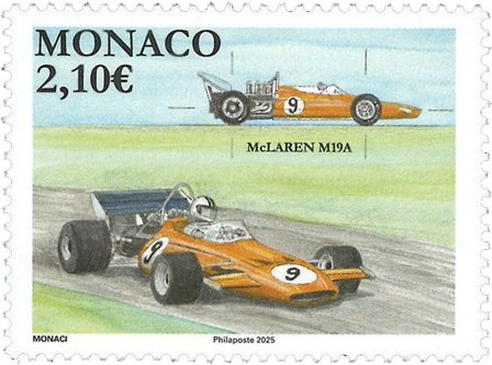 Monaco - Legendariske racerbiler: McLaren M19A - Postfrisk frimærke