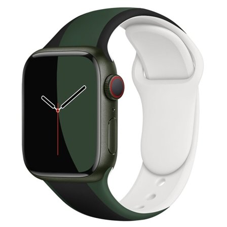 IC Designat för Apple Watch Band 42/44/45 mm (svart/grön)