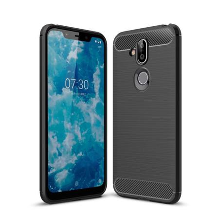 Nokia 8.1 - Brushed Tpu Skal - Svart Black Svart
