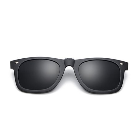 Klip -på Wayfarer solbriller sort - fastgjort til eksisterende briller