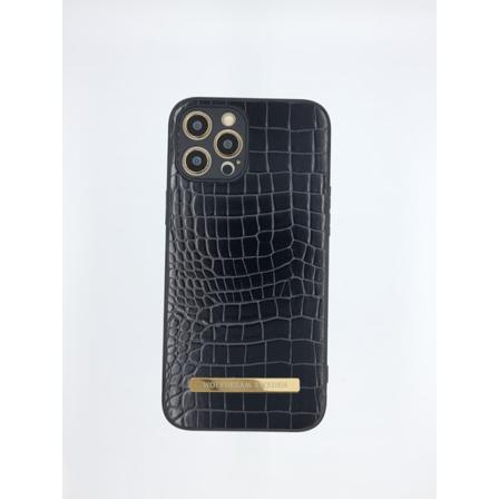 Croco Black -svart Skal Med Mobilhållare Till Iphone 13promax Svart
