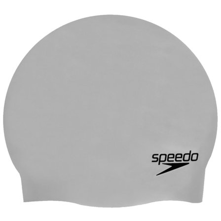 Speedo Plain Moulded Silicone Cap accessories Grey OneSize