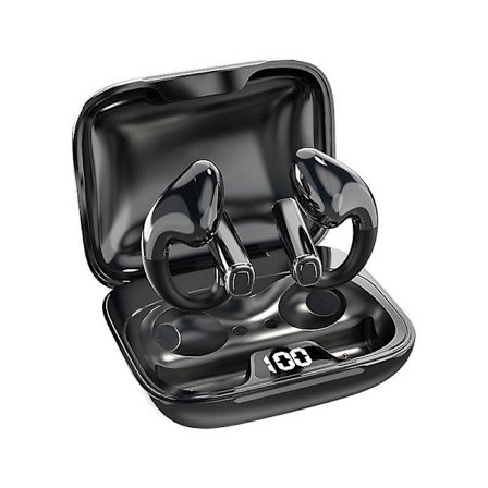 Bt500 Bluetooth 5.2 Headset Trådlösa Earhook Tws Låg latens Hörlurar(Svart)