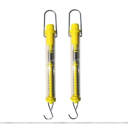 Fjeder skala, fjeder skala dynamometrisk, Newton kraftmåler skala fjeder skala, plast fjeder skala, fjeder skala 5N/500g 2 stk