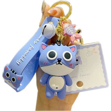 Mænd Kvinder Drenge Piger Silikone Søde PVC Tegneserie Dyr Nøglering Kreative Nytår Gaveposer Dukke Vedhæng Bilnøgle Vedhæng Metal Nøglering