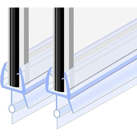 400CM Dusj Dør Tetning for 6mm Glass, Folding Barrier Dusj Enc