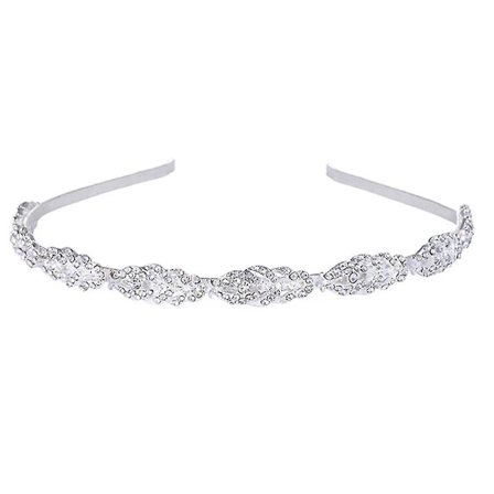 Blommig design strass kristall bröllop diadem brud huvudbonader enkel design brud diadem