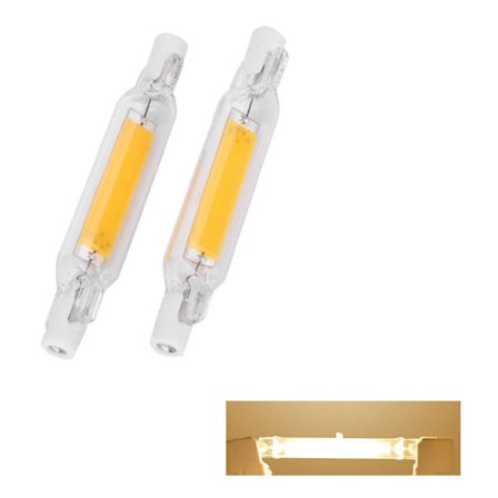 R7S LED-pære 78mm dimbar, 5W LED-pære R7S 78mm COB-lampe, R7S LED-pærer erstatter R7S halogenpærer