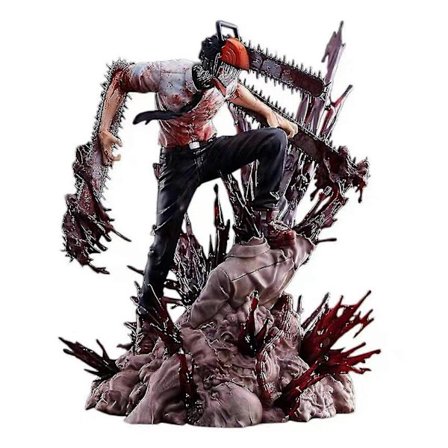 Chainsaw Man Denji Figur PVC Statue Anime Figurer Action Figur Model 33,8 cm